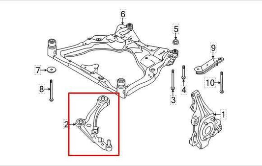 2013-2020 Nissan Pathfinder SV FWD Front Left Side Lower Control Arm 54501-3JA0D - Alshned Auto Parts