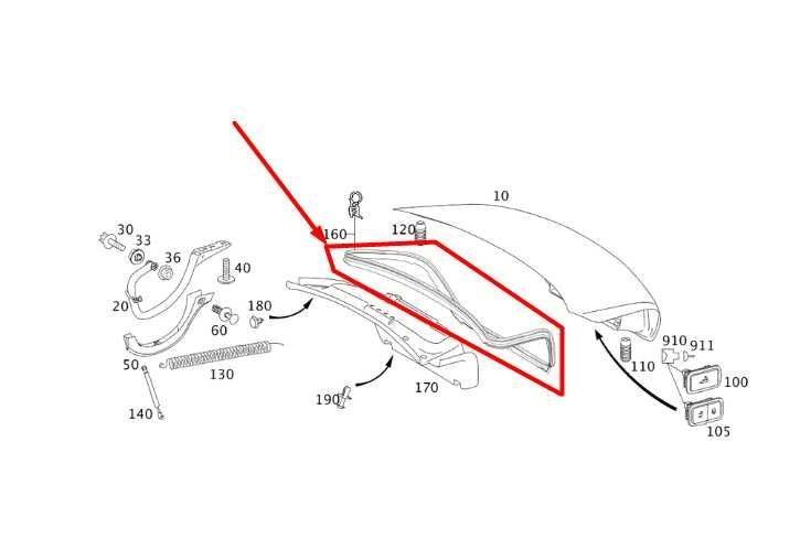 2007-2013 Mercedes-Benz S550 Rear Trunk Deck Lid Weatherstrip 221-750-04-98 OEM - Alshned Auto Parts