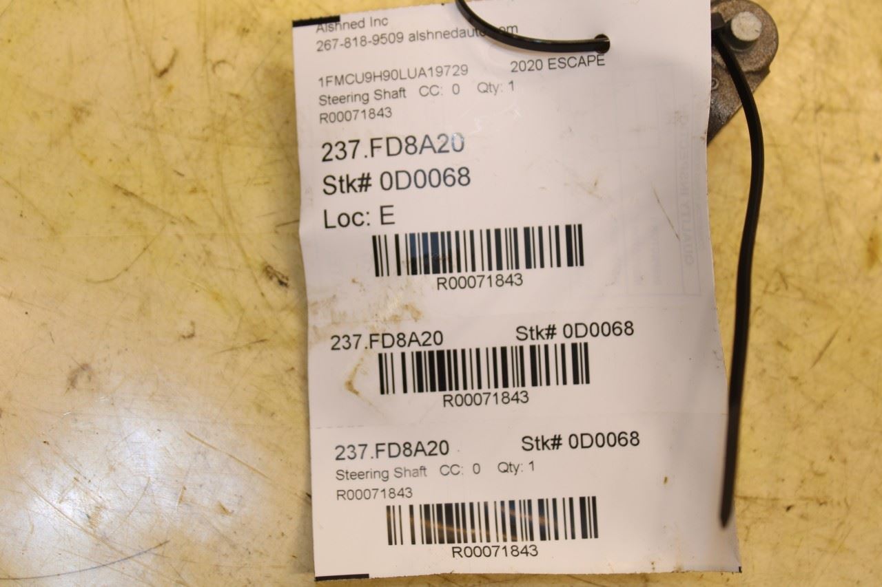 2020-25 Ford Escape SEL 2.0L AWD Steering Column Intermediate Lower Shaft Joint - Alshned Auto Parts
