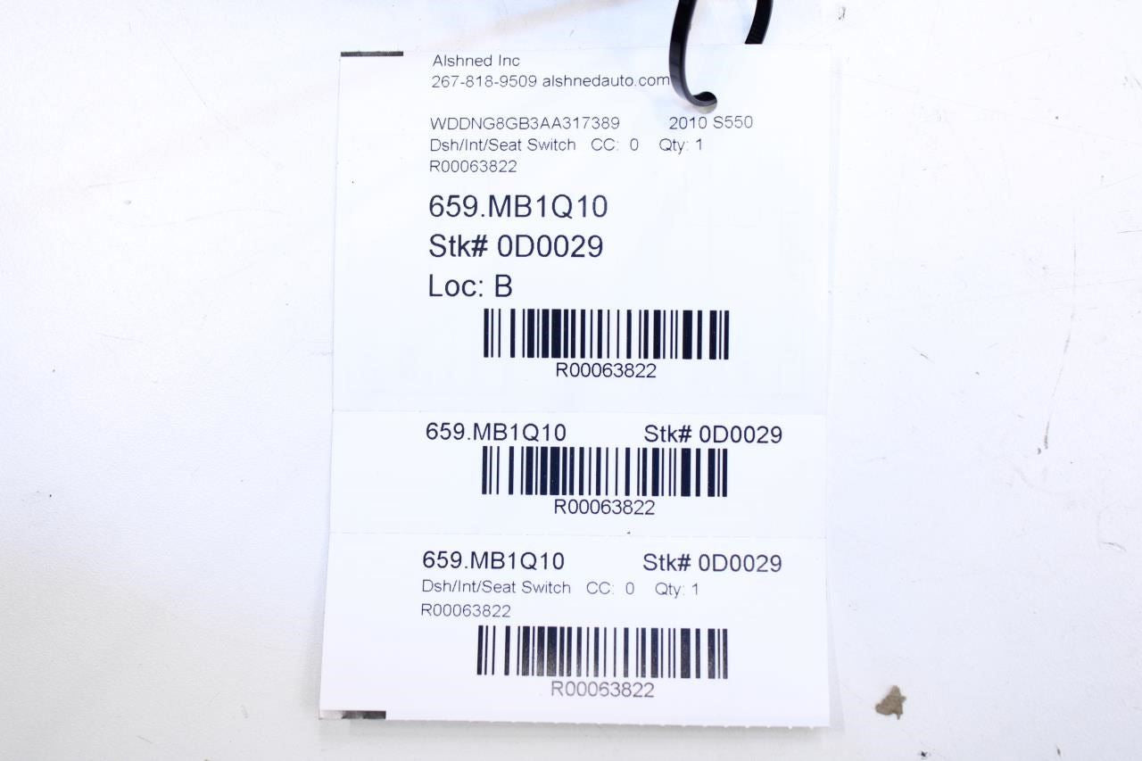 07-13 Mercedes-Benz S550 Front RH Door Seat Memory Control Switch 221-870-93-58 - Alshned Auto Parts