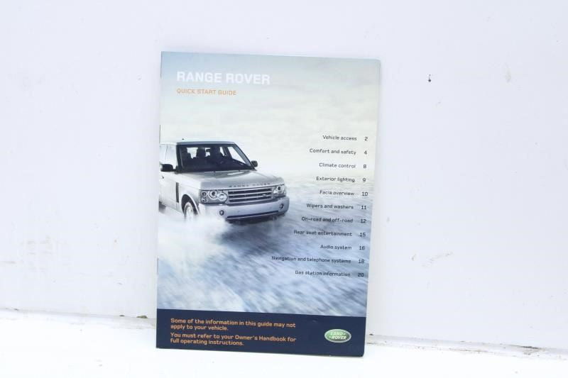 2007 Land Rover Range Rover Owners Handbook Set with Case R55024 OEM - Alshned Auto Parts