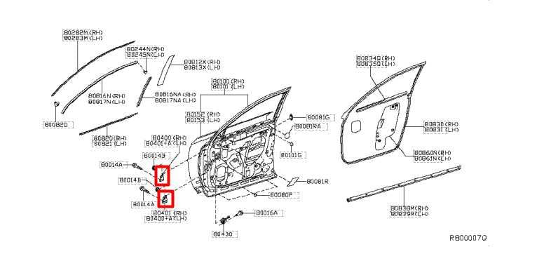 2014-20 Infiniti QX60 Front Left Side Door Hinge Upper and Lower 80401-5AA0B OEM - Alshned Auto Parts