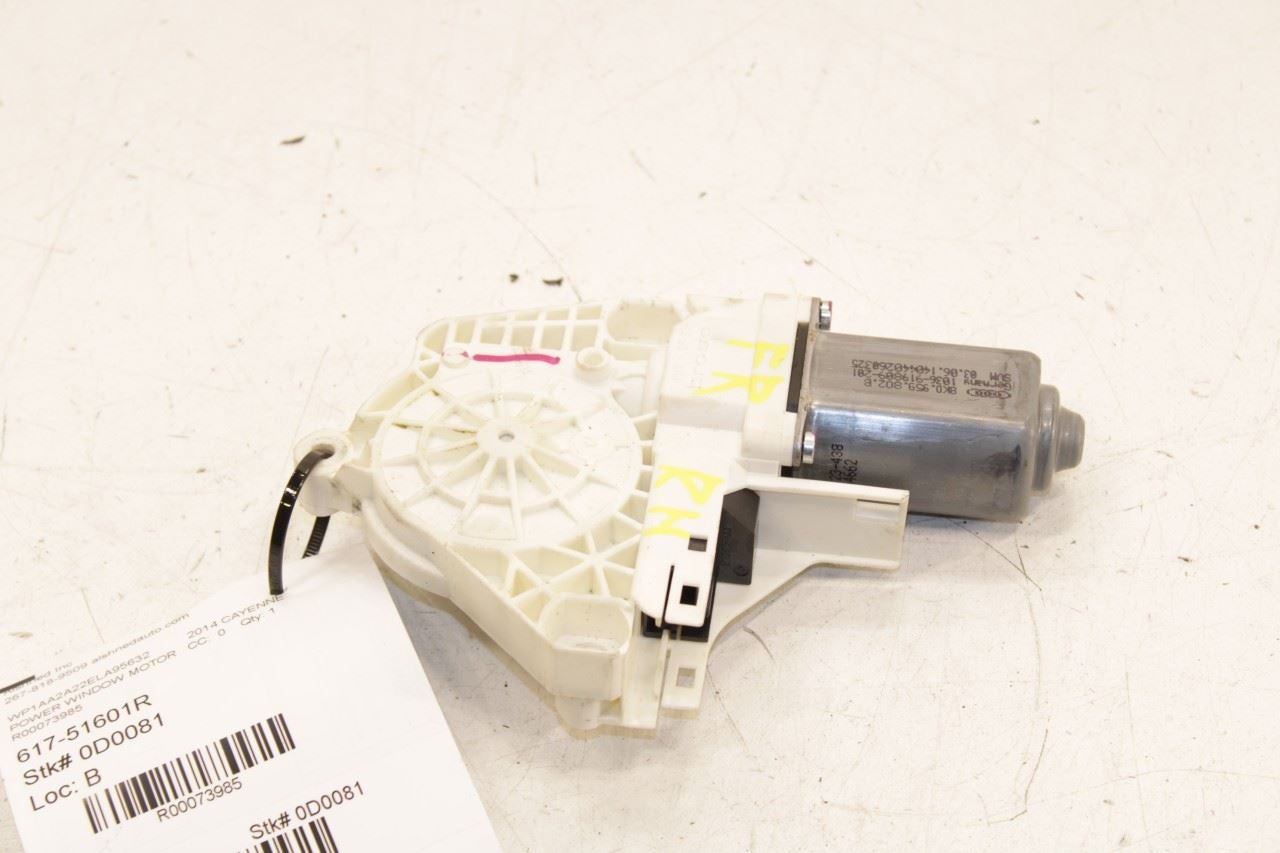 11-2018 Porsche Cayenne Platinum Front Right Door Power Window Motor 8K0959802B - Alshned Auto Parts