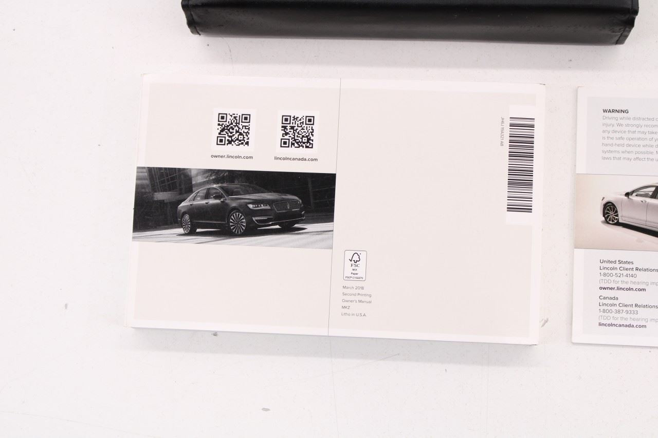 2018 Lincoln MKZ Reserve Owners Manual Set with Case JW1J-19T201-BA OEM - Alshned Auto Parts