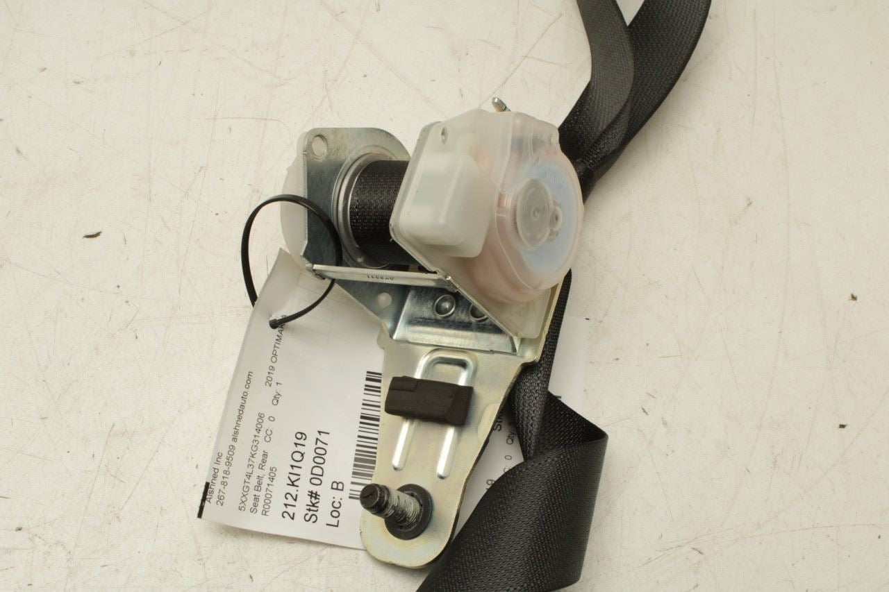 2016-20 Kia Optima LX 2.4L Rear Center 2nd Row Seat Belt Retractor 89850D5500WK - Alshned Auto Parts