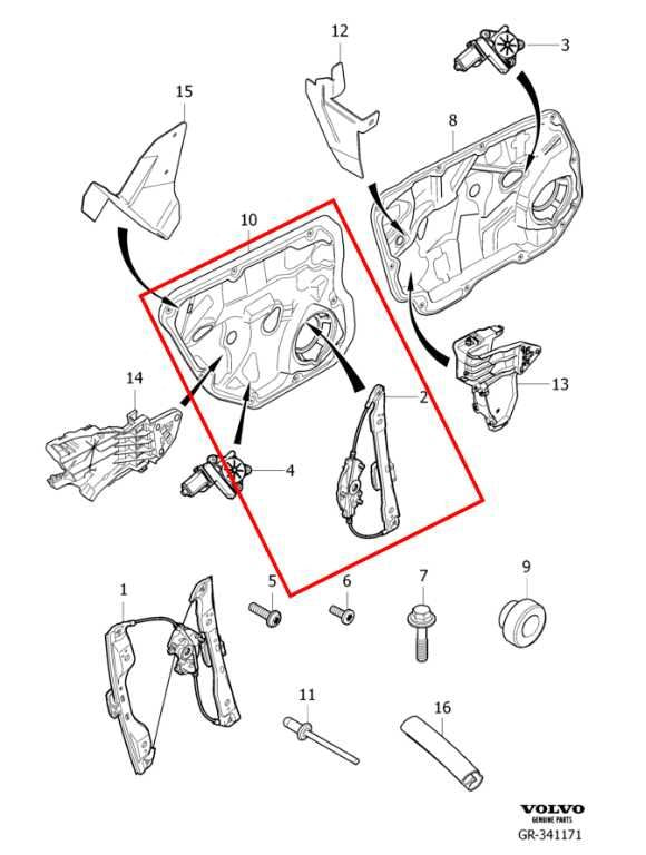 2015-2018 Volvo S60 T5 Premier Rear Right Door Window Regulator w/ Carrier Plate - Alshned Auto Parts