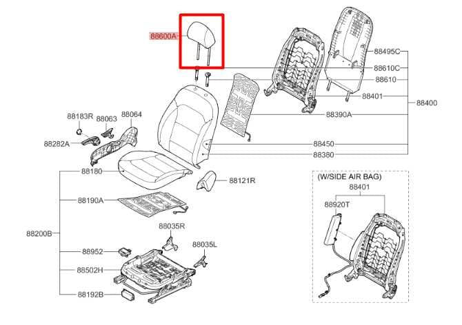 19-20 Hyundai Elantra SEL 2.0L FWD Front Right or Left Side Seat Headrest Cloth - Alshned Auto Parts