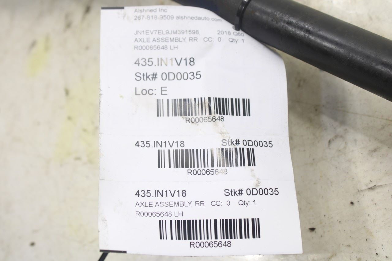 17-22 Infiniti Q60 Luxe AWD Rear Left Side CV Axle Drive Half Shaft 39601-4GB0A - Alshned Auto Parts