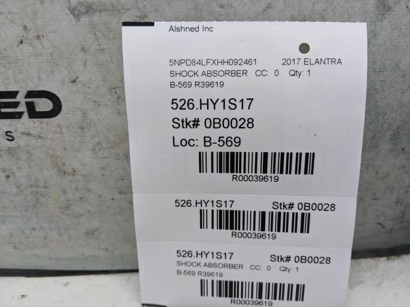 16-18 Hyundai Elantra SE 2.0L FWD Rear Suspension Left Side Shock Strut Absorber - Alshned Auto Parts