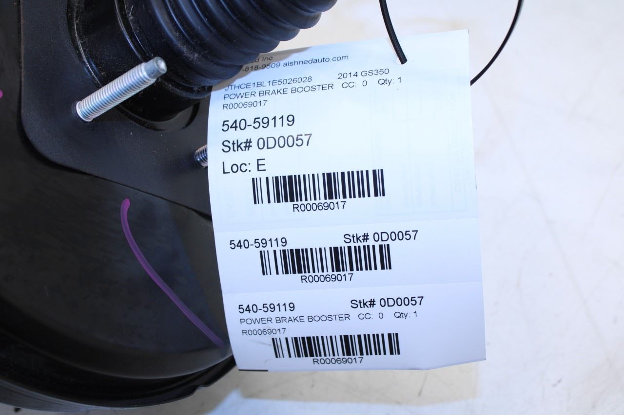 2013-2016 Lexus GS350 3.5L Power Brake Booster w/ Master Cylinder w/ Reservoir - Alshned Auto Parts