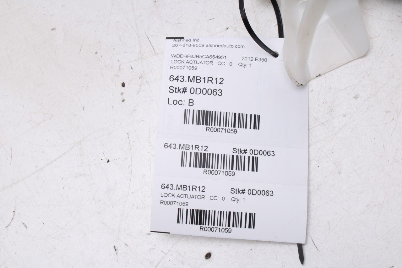 2010-2016 Mercedes-Benz E350 Sport 4MATIC Front Right Door Lock Latch Actuator - Alshned Auto Parts