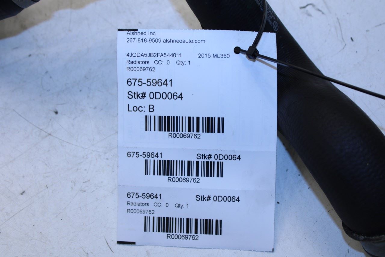 2012-15 Mercedes-Benz ML350 3.5L Radiator Coolant Lower Hose Tube 166-500-01-75 - Alshned Auto Parts