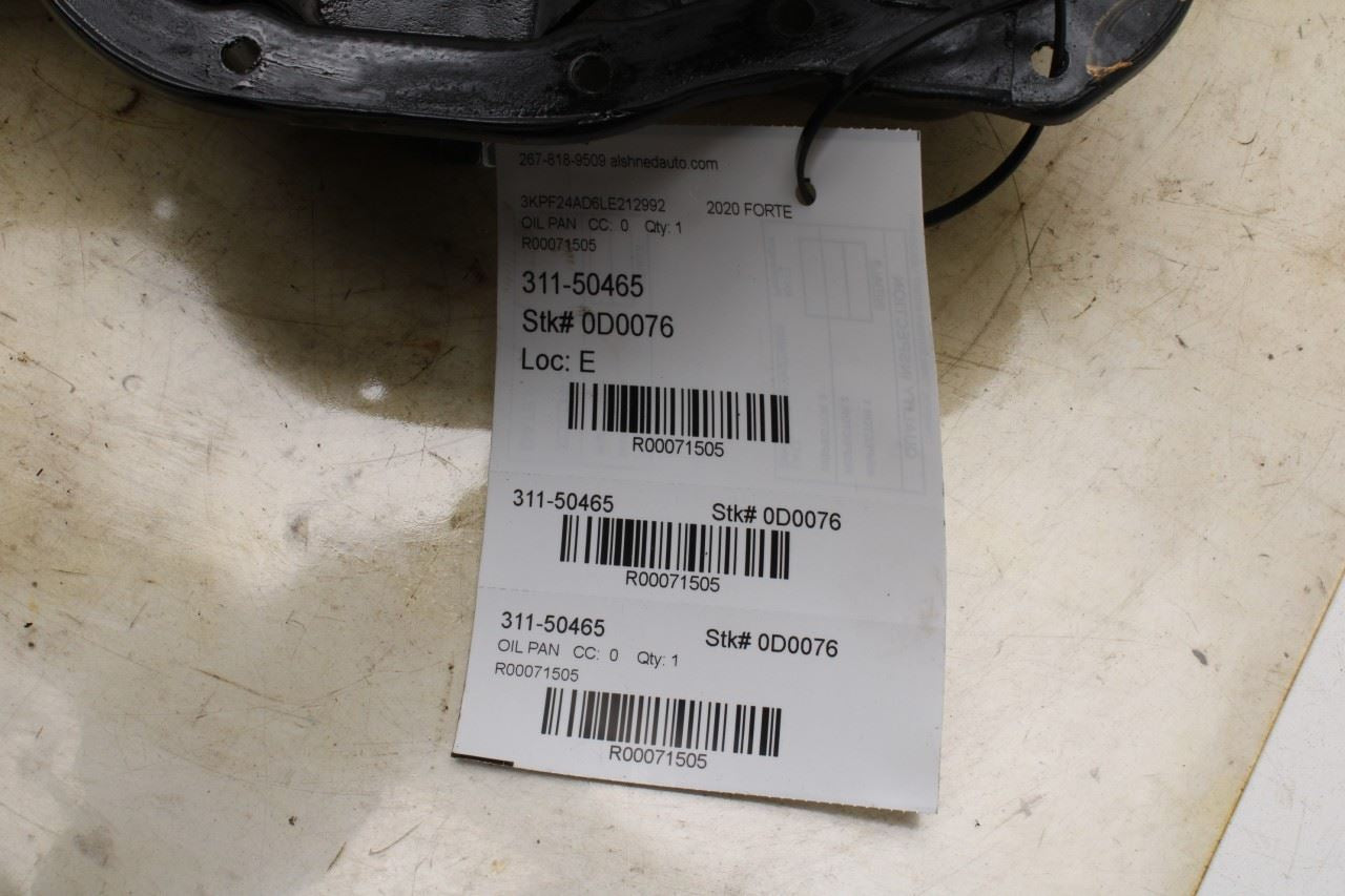 2015-2024 Kia Forte 2.0L Engine Motor Oil Pan 21510-2E023 OEM - Alshned Auto Parts