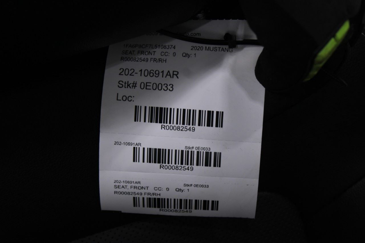 2019-20 Ford Mustang GT 5.0L Front Right Side Seat Complete FR3A-96600A24-D OEM16