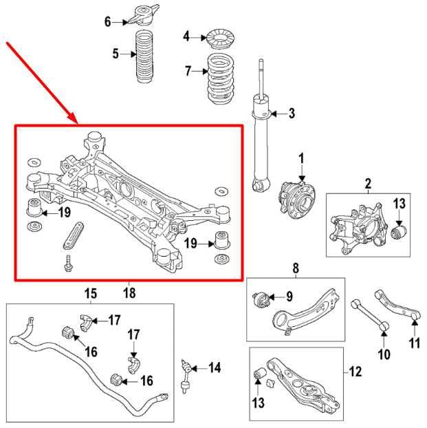 2023-2025 Kia Sportage Hybrid EX AWD Rear Crossmember Subframe 55405-N9250 OEM - Alshned Auto Parts