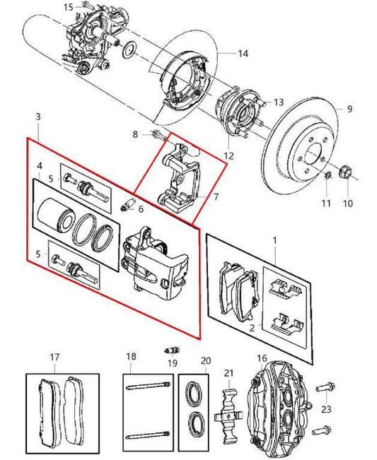 2011-2020 Dodge Challenger SXT Rear Right Side Brake Disc Caliper 5142562AB OEM - Alshned Auto Parts