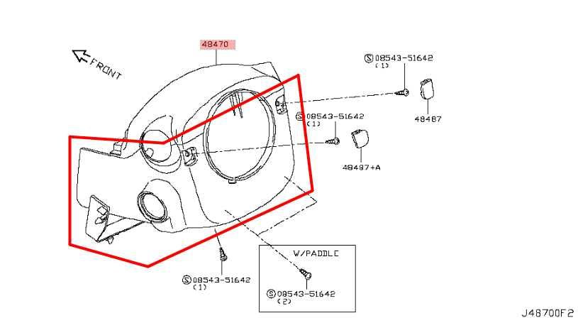 17-21 Infiniti Q50 Luxe Steering Column Lower Shroud Cover Panel 48470-5CB3A OEM - Alshned Auto Parts