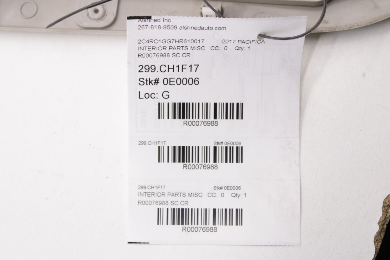 2017-2020 Chrysler Pacifica Limited Rear Left Side Cargo Door Trim Panel *ReaD* - Alshned Auto Parts