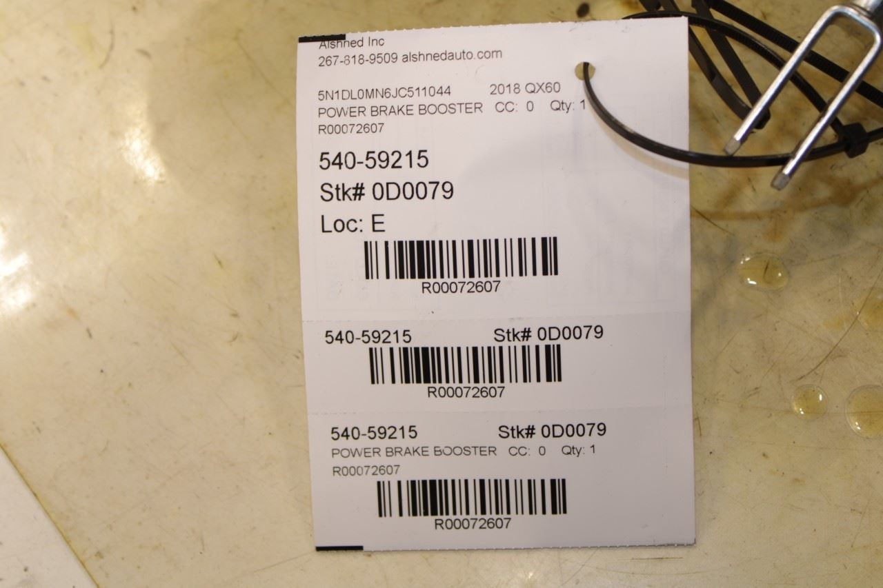 2014-2020 Infiniti QX60 3.5L Power Brake Booster w/ Master Cylinder w/ Reservoir - Alshned Auto Parts