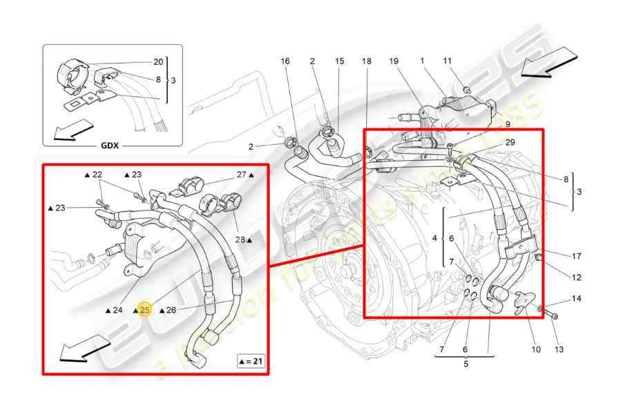 2014-20 Maserati Ghibli 3.0L V6 Auto Transmission Oil Cooler Line Hose 670009273 - Alshned Auto Parts