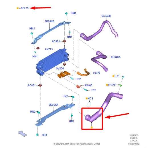 2015-2020 Ford F150 Turbo Intercooler Outlet Hose FL3Z-6F073-C OEM - Alshned Auto Parts