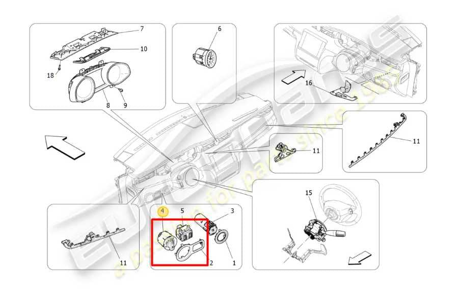 17-21 Maserati Ghibli Dash LH Rheostat Light Switch w/ Headlight Control Switch - Alshned Auto Parts
