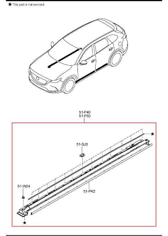16-23 Mazda CX-9 Grand Touring Right Rocker Skirt Panel Molding TK4851P41 *ReaD* - Alshned Auto Parts