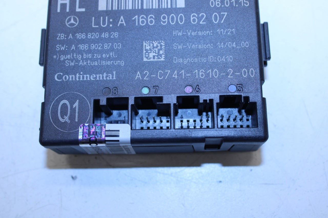 2013-2015 Mercedes-Benz ML350 Rear Left Door Control Module 166-900-62-07 OEM - Alshned Auto Parts