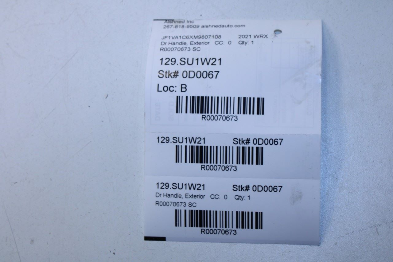 15-21 Subaru WRX Premium Front and Rear Door Right Side Exterior Handle Set of 2 - Alshned Auto Parts