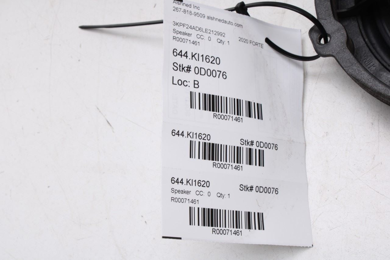 2019-2024 KIA Forte LXS Rear Right Passenger Side Door Audio Speaker 96330-M6000 - Alshned Auto Parts