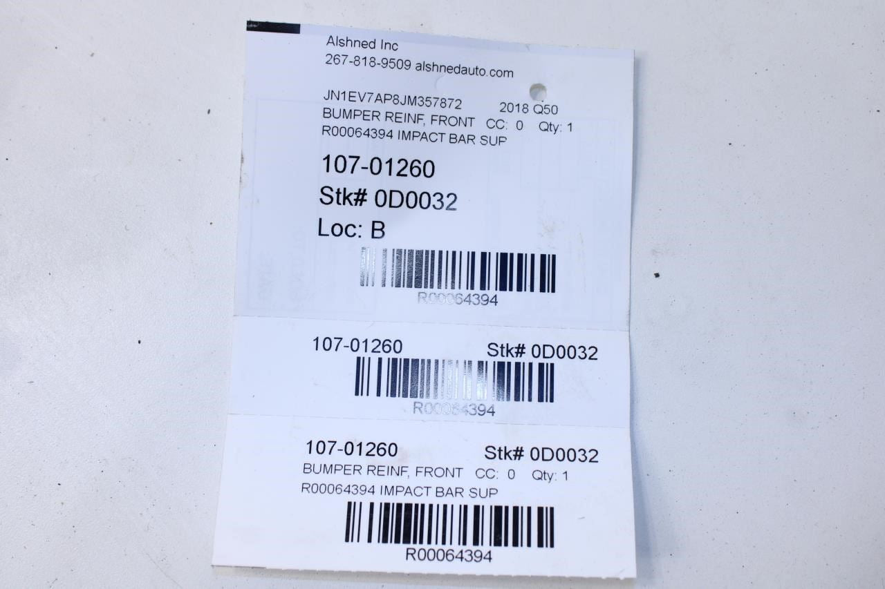 2014-2023 Infiniti Q50 Luxe RWD Front Bumper Reinforcement Impact Bar Stay Pair - Alshned Auto Parts