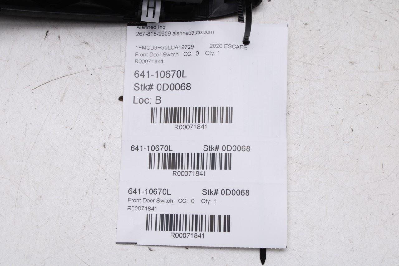 2020-2023 Ford Escape SEL Front Left Master Power Window Switch LJ6Z-14529-BC - Alshned Auto Parts