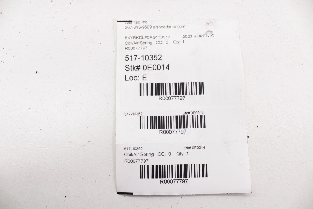 2021-25 Kia Sorento X-Line SX Prestige Rear Right and Left Side Coil Spring Set - Alshned Auto Parts