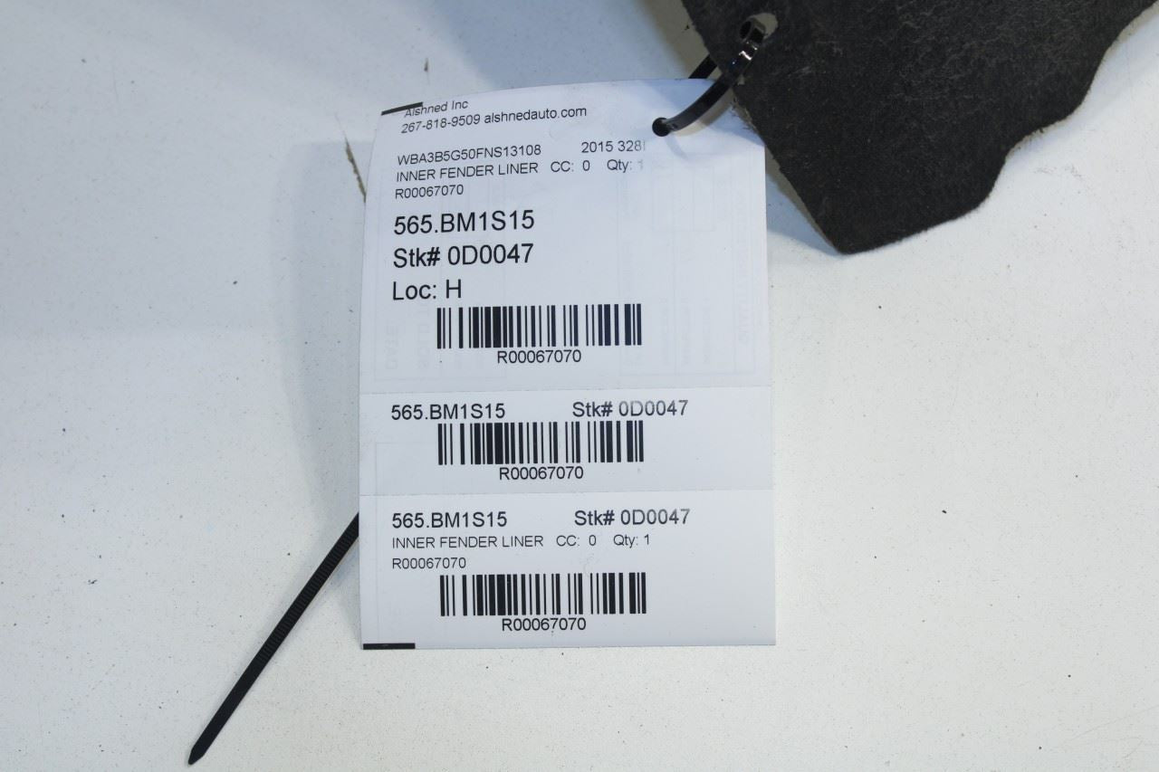 2013-16 BMW 328I xDrive SULEV Rear LH Wheelhouse Liner Splash Shield 51717260293 - Alshned Auto Parts