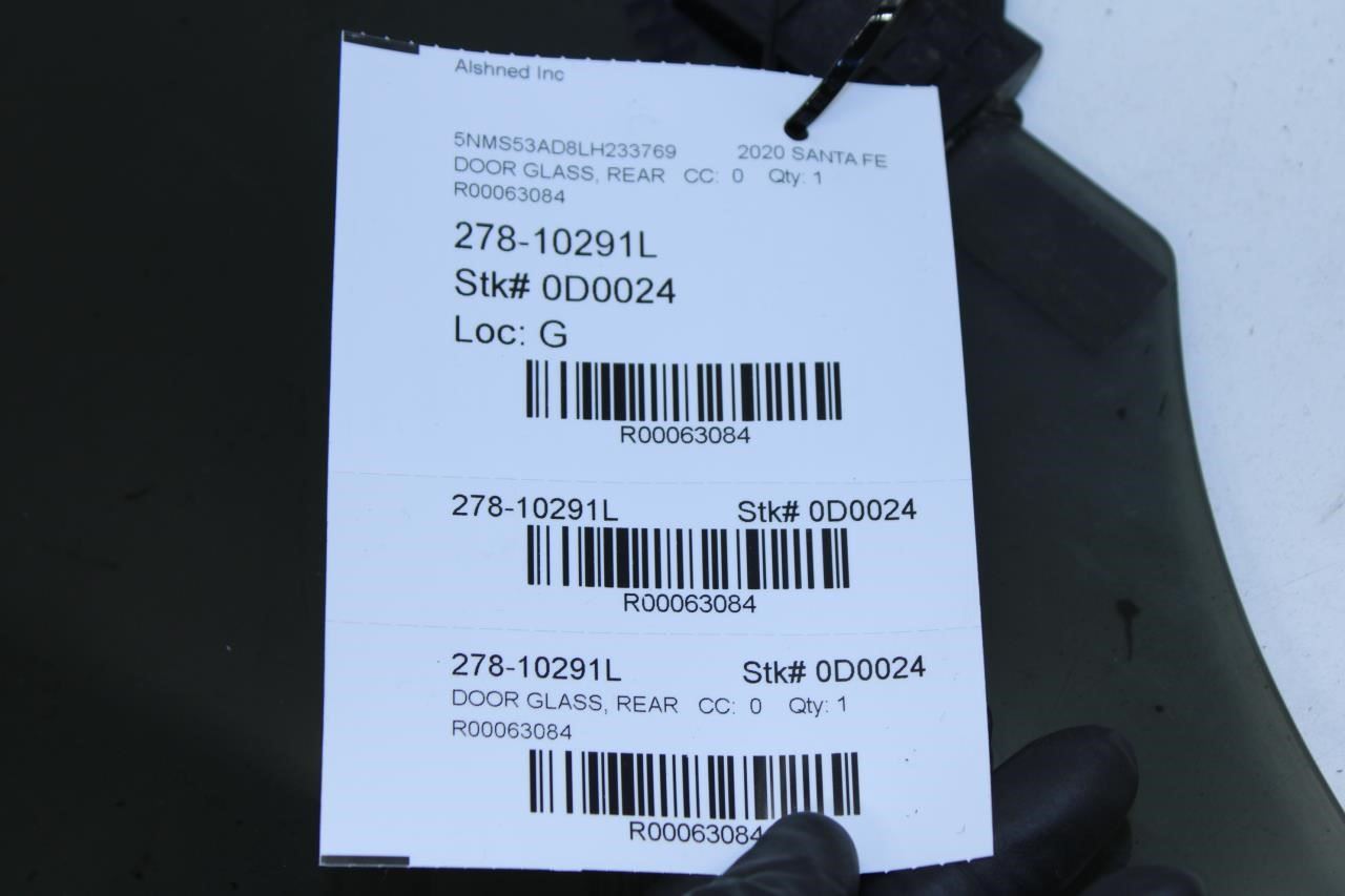 2019-2023 Hyundai Santa Fe Limited Rear Left Side Door Window Glass 83411-S1010 - Alshned Auto Parts