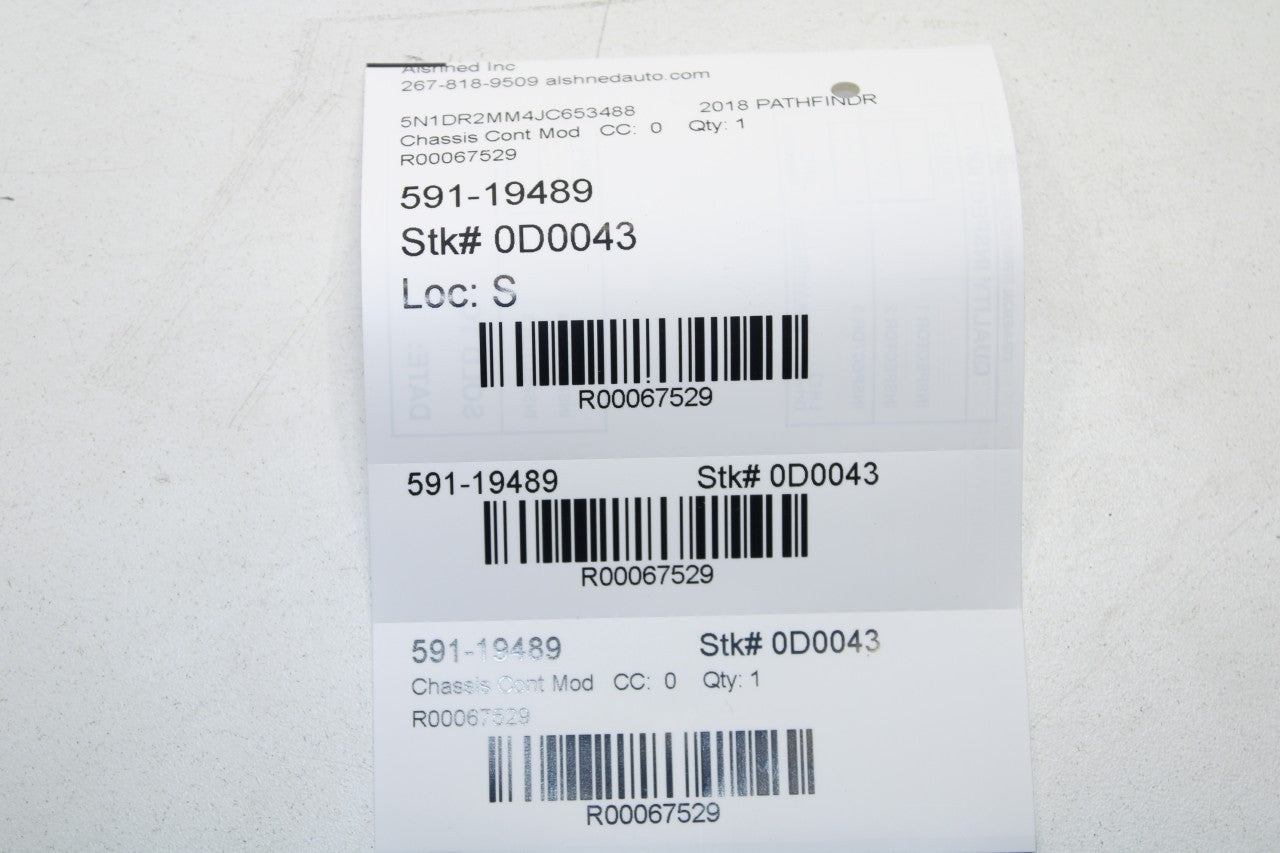 2017-2019 Nissan Pathfinder SV Advanced Driver Assist System ADAS Control Module - Alshned Auto Parts