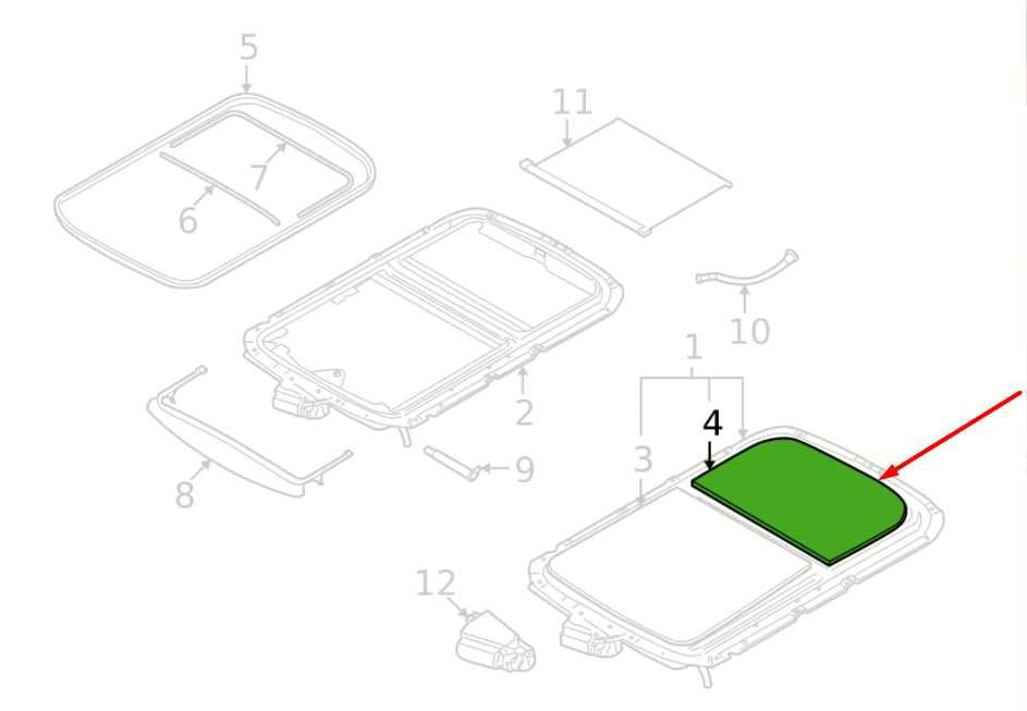 11-16 Mini Countryman Cooper S Roof Rear Sunroof Fixed Window Glass 541072892041