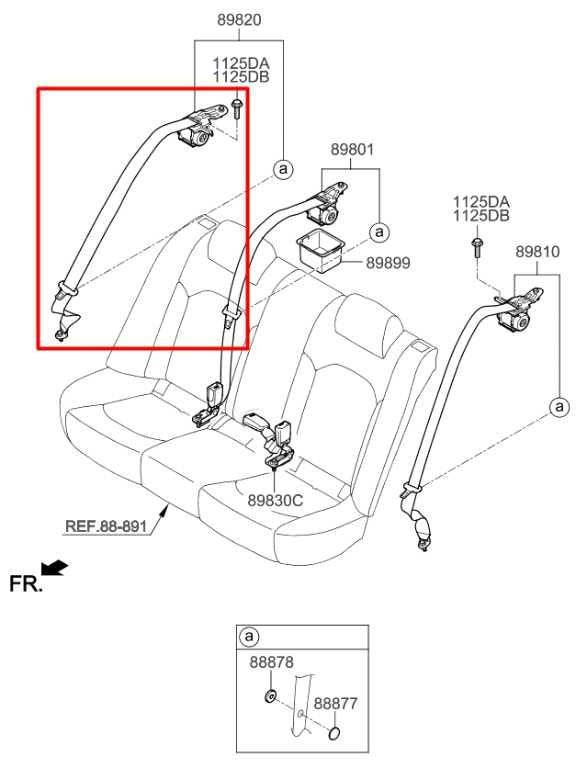 2016-20 Kia Optima EX 2.4L Rear Passenger Right Side 2nd Row Seat Belt Retractor - Alshned Auto Parts