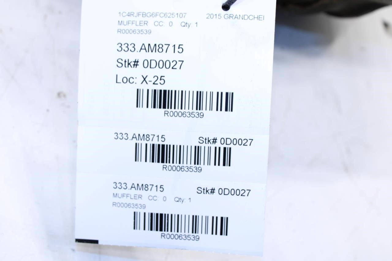 2013-2021 Jeep Grand Cherokee 3.6L Rear Exhaust System Muffler 68083404AJ OEM - Alshned Auto Parts