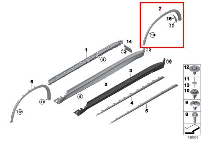 14-18 BMW X5 xDrive35i Rear Passenger Right Side Wheel Arch Fender Molding Flare - Alshned Auto Parts