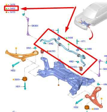 2021-2023 Ford Bronco Sport 1.5L 4WD Front Stabilizer Roll Bar LX61-5482-JNA OEM - Alshned Auto Parts