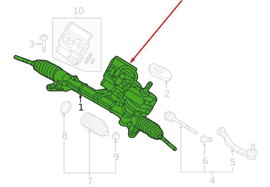 2011-16 Mini Countryman Cooper S 1.6L AWD Electric Steering Gear Rack and Pinion1