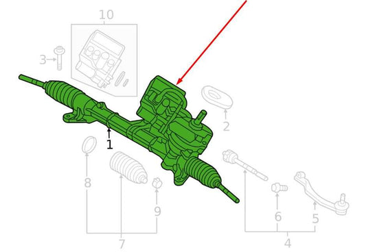 2011-16 Mini Countryman Cooper S 1.6L AWD Electric Steering Gear Rack and Pinion - Alshned Auto Parts