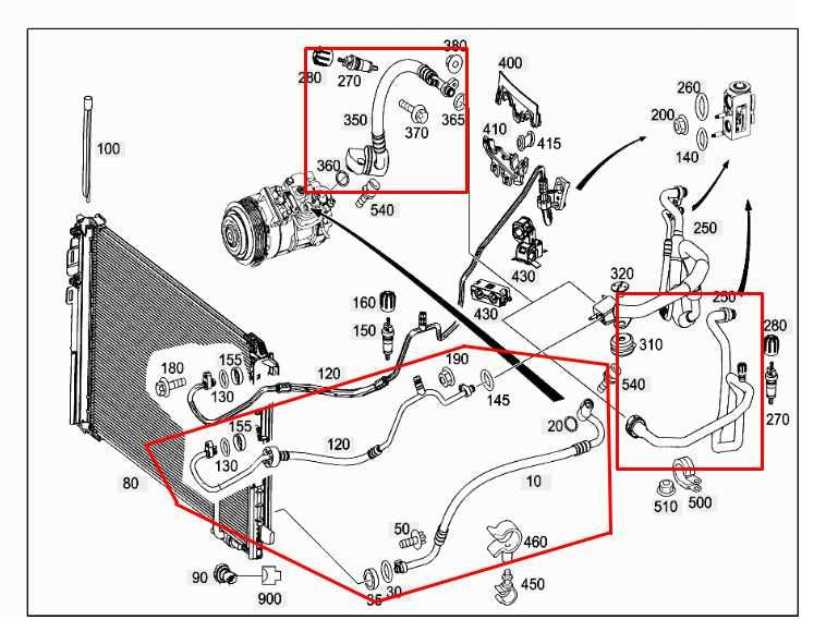 08-11 Mercedes-Benz C350 Sport AC Conditioning Suction Liquid Discharge Line Set - Alshned Auto Parts