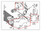 08-11 Mercedes-Benz C350 Sport AC Conditioning Suction Liquid Discharge Line Set - Alshned Auto Parts