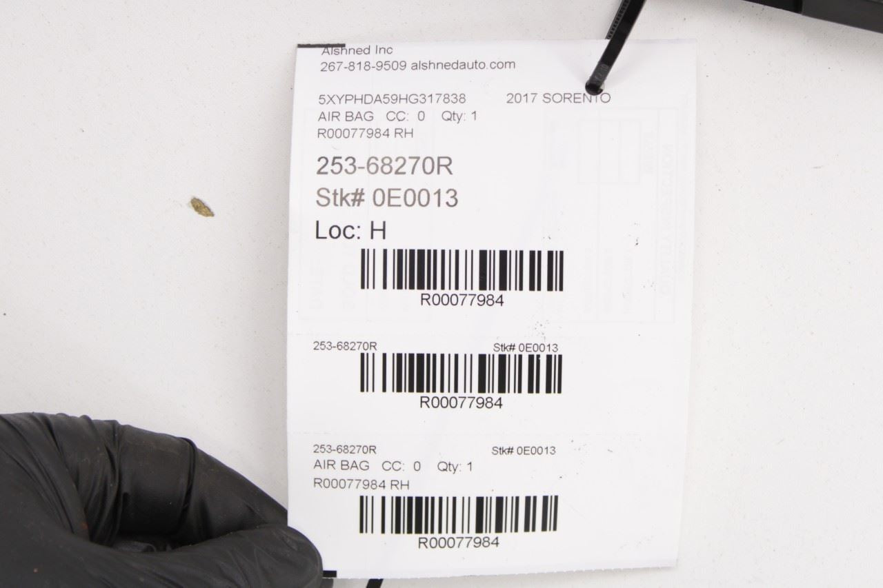 2016-2020 Kia Sorento EX Right Side Roof Inflator Curtain Air Bag 85020-C6500 OEM - Alshned Auto Parts