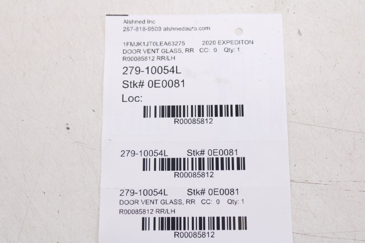 2020-26 Ford Expedition Max XLT Rear Left Door Window Vent Glass JL1Z-7825767-C12