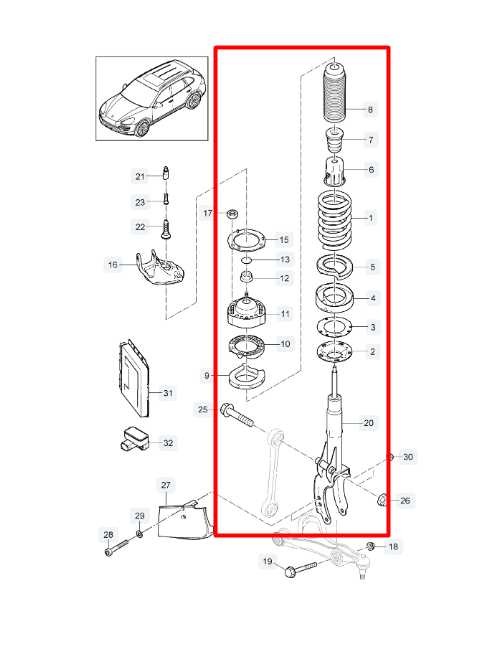 11-18 Porsche Cayenne Platinum AWD Front Suspension LH Side Shock Strut Absorber - Alshned Auto Parts