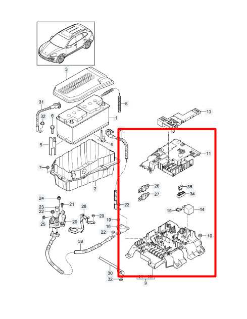 11-18 Porsche Cayenne Platinum AWD Engine Battery Junction Fuse Relay Box *ReaD* - Alshned Auto Parts