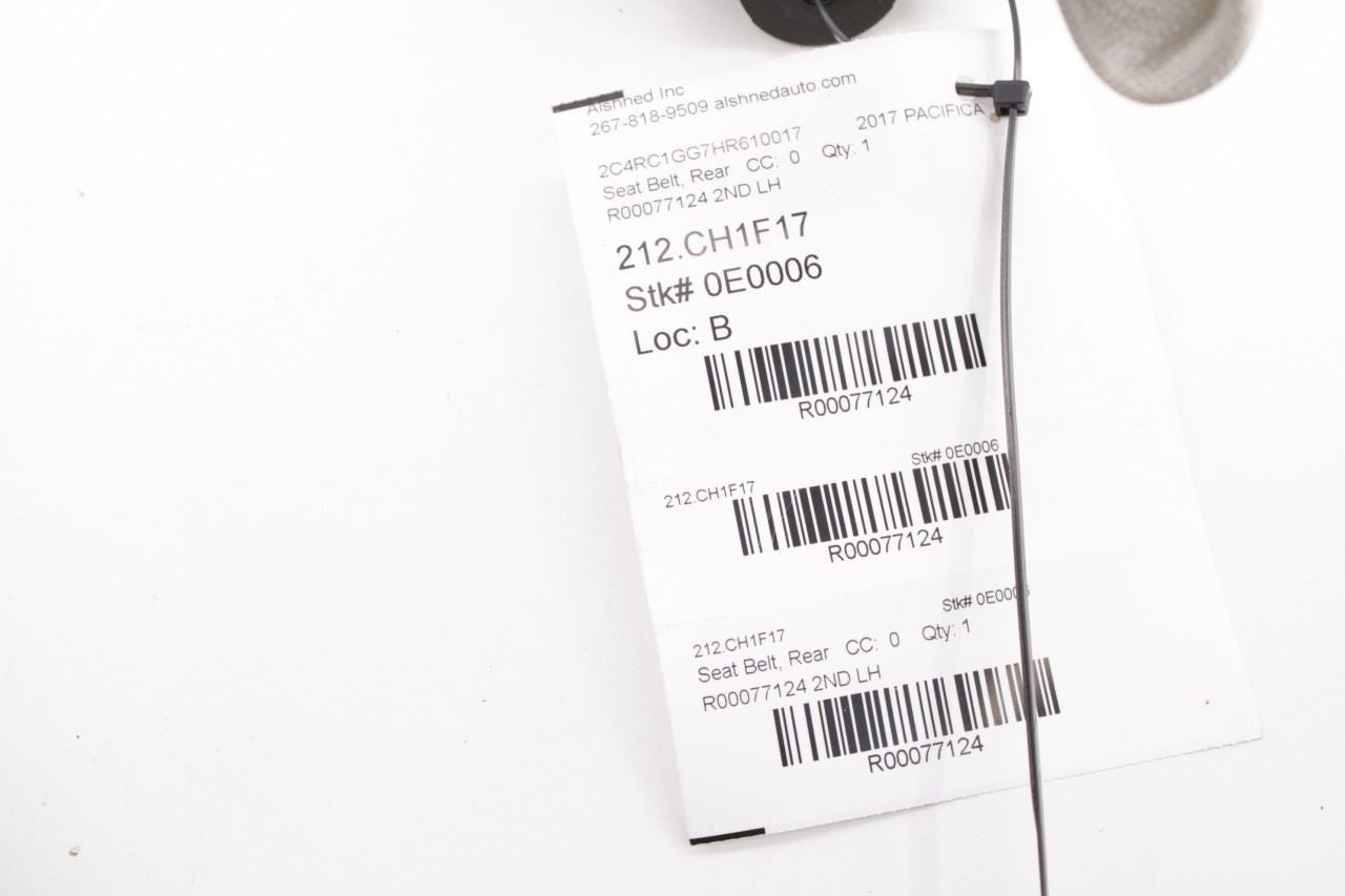 17-20 Chrysler Pacifica Limited 3.6L Rear Right Side 2nd Row Seat Belt Retractor - Alshned Auto Parts